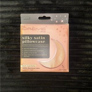 The Creme Shop Silky Satin Pillowcase Standard Size Blush Pink Constellation